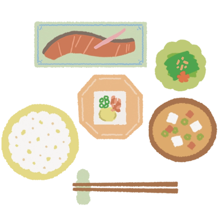 「日常の暮らし」は食事からのイラスト